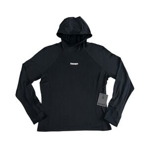 NWT Bandit Running Q4 24 Brushed Micro Grid Top Hoodie Women's Size XL Black